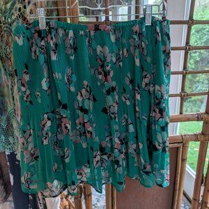 Vintage Elle Layered sheer floral Chiffon miniskirt L/XL